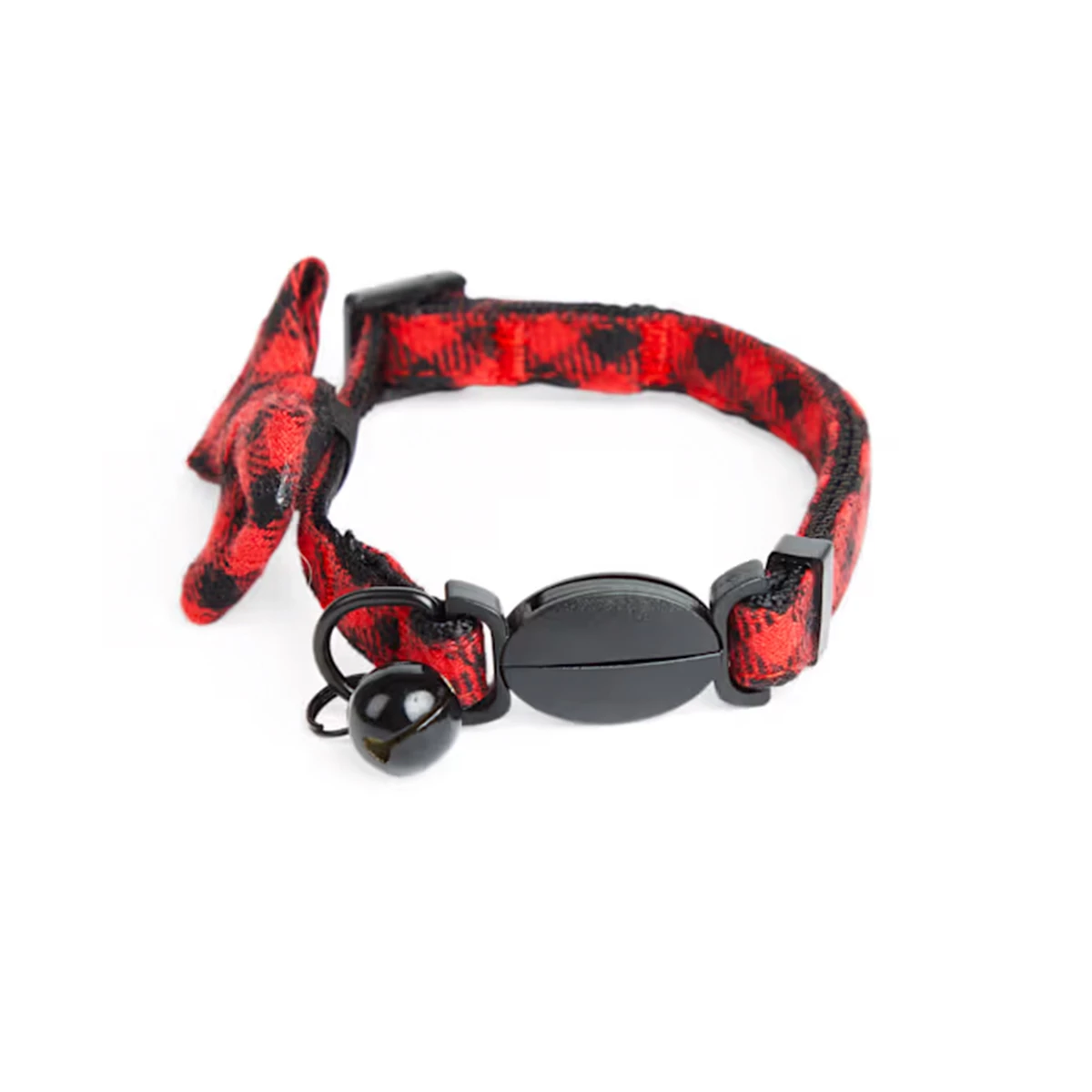 Merry Makings Collar Cuadros Rojos Para Gato, Chico/Mediano 2 Merry Makings Collar Cuadros Rojos Para Gato, Chico/Mediano - Image 2