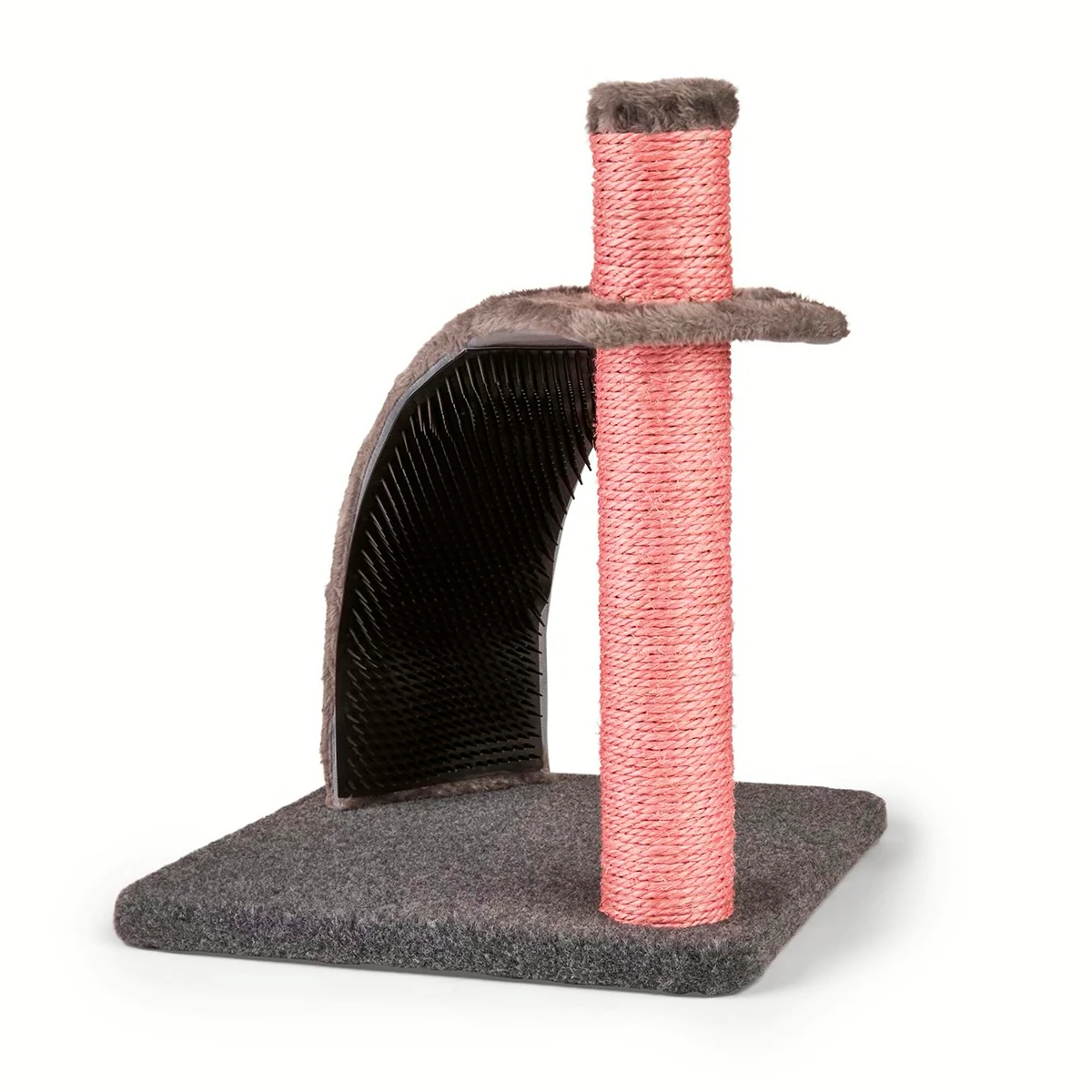 EveryYay Poste Rascador Con Masajeador Curveado Para Gato, Gris 2 EveryYay Poste Rascador Con Masajeador Curveado Para Gato, Gris - Image 2