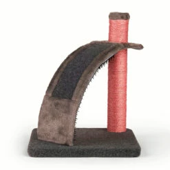 EveryYay Poste Rascador Con Masajeador Curveado Para Gato, Gris