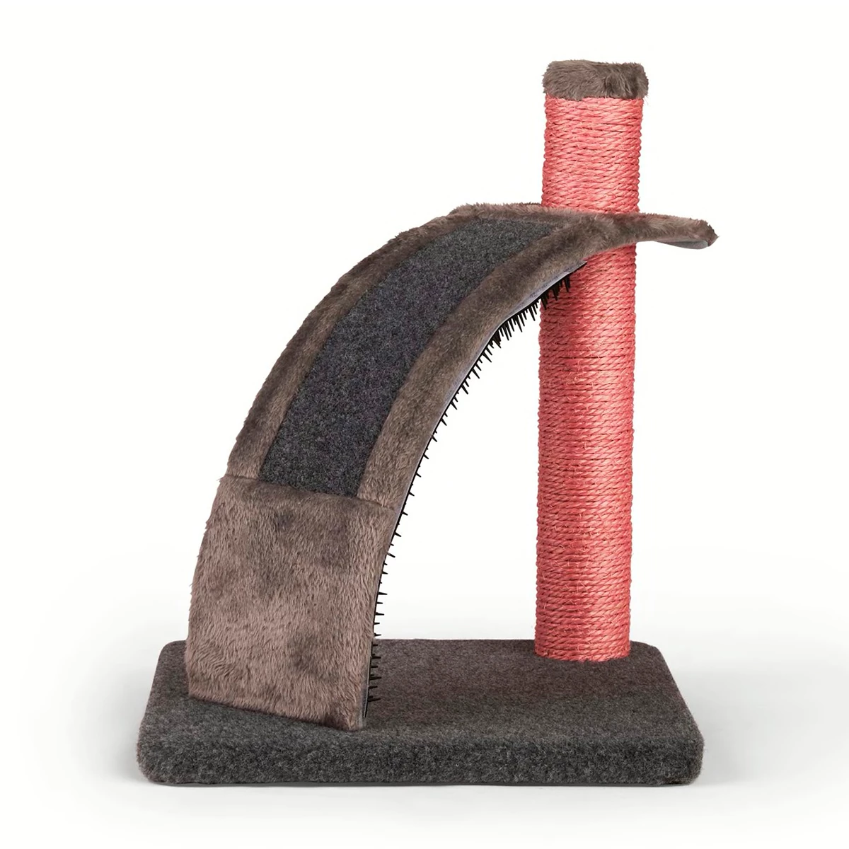 EveryYay Poste Rascador Con Masajeador Curveado Para Gato, Gris 1 EveryYay Poste Rascador Con Masajeador Curveado Para Gato, Gris