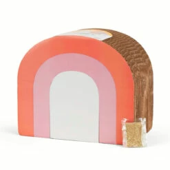 EveryYay Rascador Horizontal 3 En 1 Diseño Arcoíris Para Gato, Multicolor