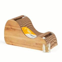 EveryYay Rascador Horizontal Resistente Diseño Ondulado Para Gato, Beige