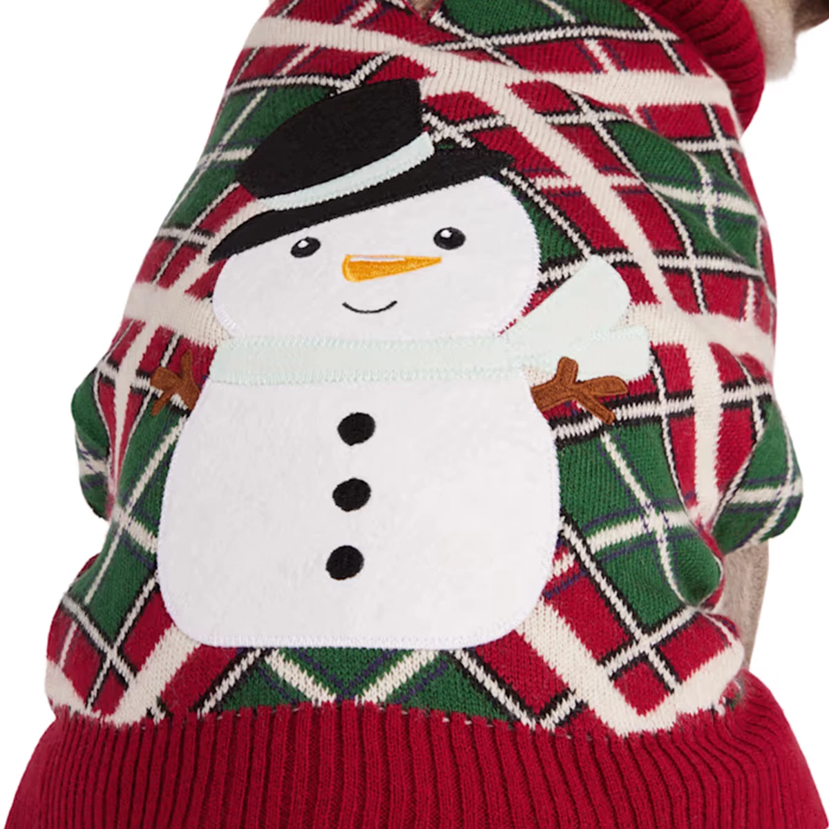 Merry Makings Suéter Con Diseño De Muñeco De Nieve Para Perro, Mediano 4 Merry Makings Suéter Con Diseño De Muñeco De Nieve Para Perro, Mediano - Image 4