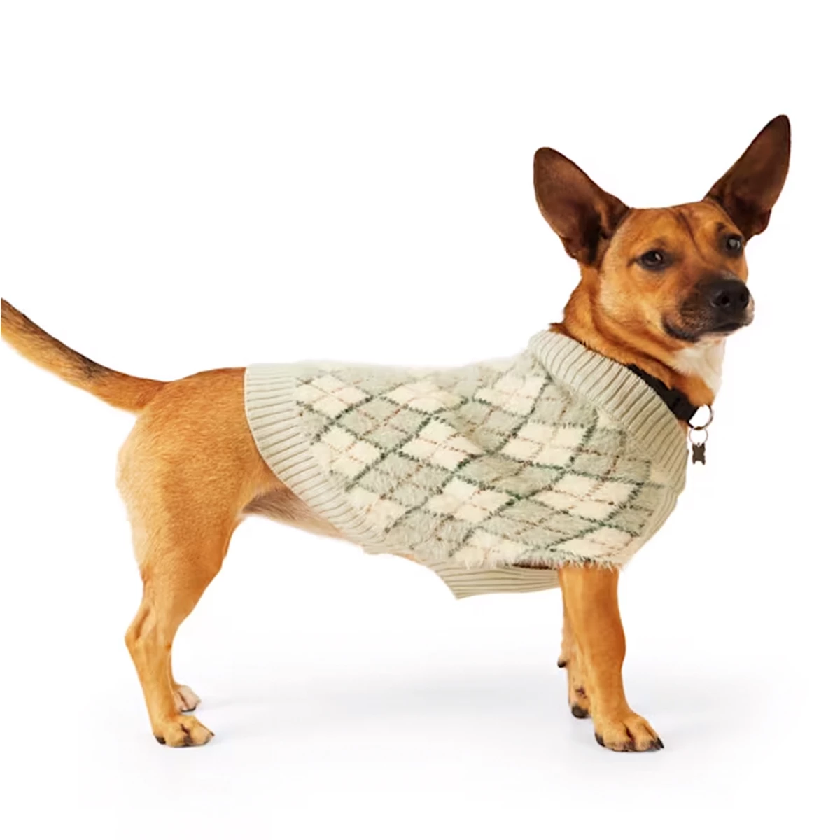 Merry Makings Suéter Con Diseño De Rombos Color Menta, Mediano 2 Merry Makings Suéter Con Diseño De Rombos Color Menta, Mediano - Image 2