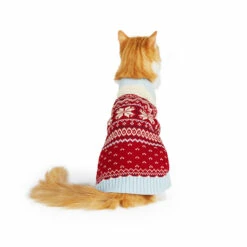 Merry Makings Suéter Tejido Diseño Copos De Nieve Para Gato, Chico / Mediano -Tropiclean Shop 1200ftw 142393 2