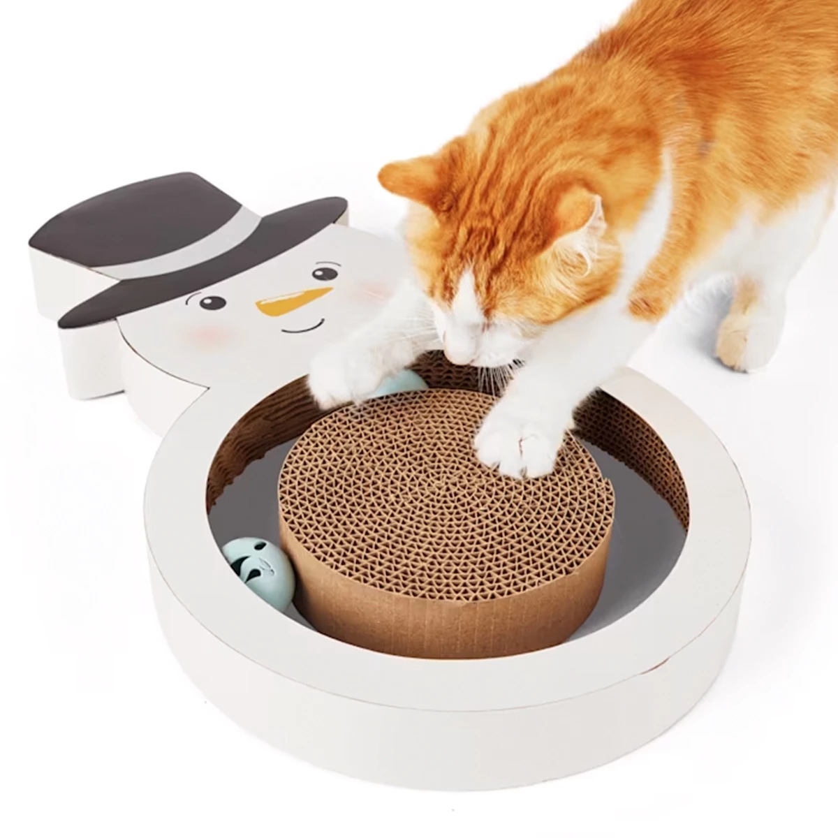 Merry Makings Rascador En Forma De Snowman Con Gorro Para Gato, Unitalla 4 Merry Makings Rascador En Forma De Snowman Con Gorro Para Gato, Unitalla - Image 4