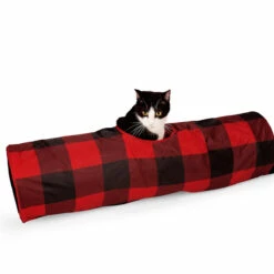 Merry Makings Túnel Cuadros Rojo Para Gato, Unitalla -Tropiclean Shop 1200ftw 142406 2
