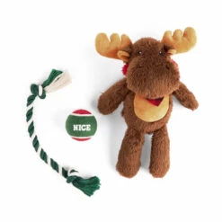 Merry Makings Alce Con Pelotas Y Cuerda Para Perro, Mediano -Tropiclean Shop 1200ftw 142443 2