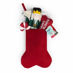 Merry Makings Hueso Tipo Botita Con Juguetes Rojo Para Perro, Chico