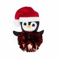 Merry Makings Pelota De Papel Metálico Mylar Con Diseño De Pingüino Para Gato, Unitalla