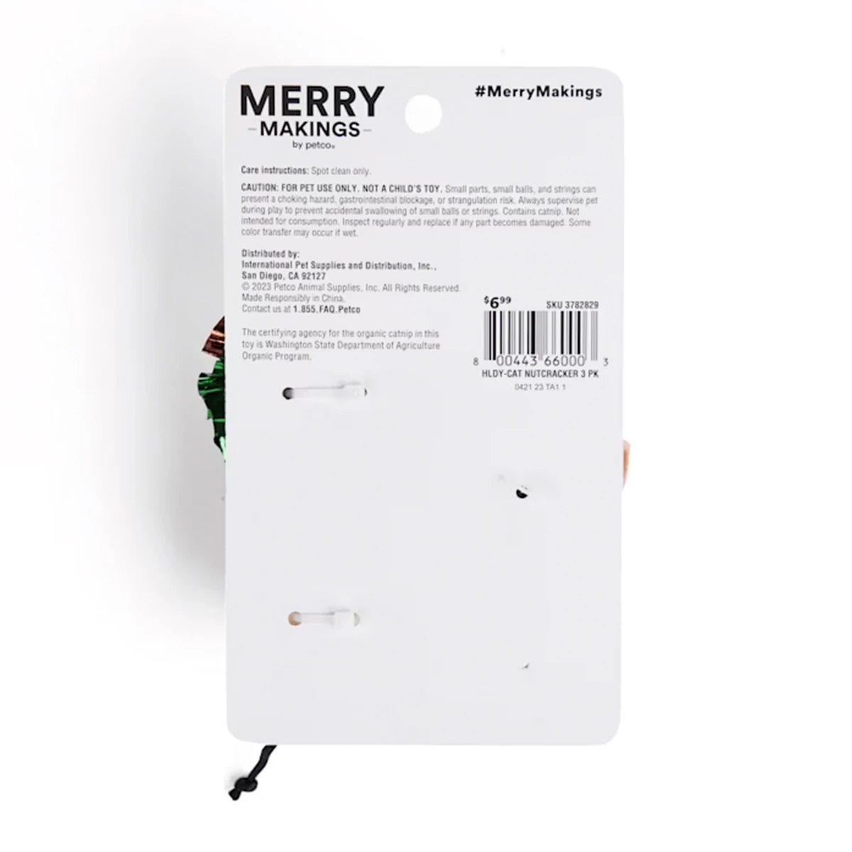 Merry Makings Paquete De Juguetes Green Mouse Navideño Para Gato, 3 Piezas 2 Merry Makings Paquete De Juguetes Green Mouse Navideño Para Gato, 3 Piezas - Image 2