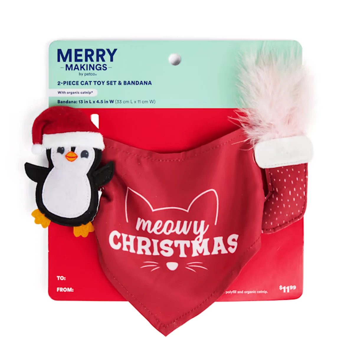 Merry Makings Paquete De Regalo Navideño Little X-Mas Para Gato, 3 Piezas 1 Merry Makings Paquete De Regalo Navideño Little X-Mas Para Gato, 3 Piezas