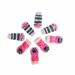 Youly Fall Winter Juego De Calcetines Rosa Y Morado Diseño Con Rayas Y Rombos, X-Chico/ Chico -Tropiclean Shop 1200ftw 142584 7