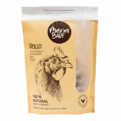 Melvins Barf Alimento Natural Crudo Congelado Receta Pollo Para Perro Adulto, 1 Kg