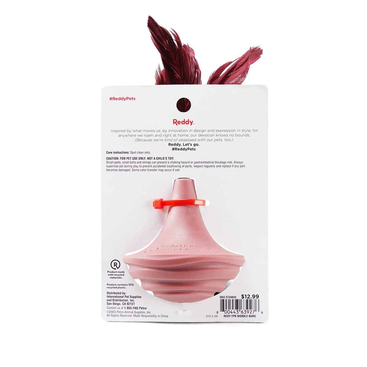 Reddy Cat Juguete Wooble De Caucho Para Gato Color Vino, Unitalla 2 Reddy Cat Juguete Wooble De Caucho Para Gato Color Vino, Unitalla - Image 2