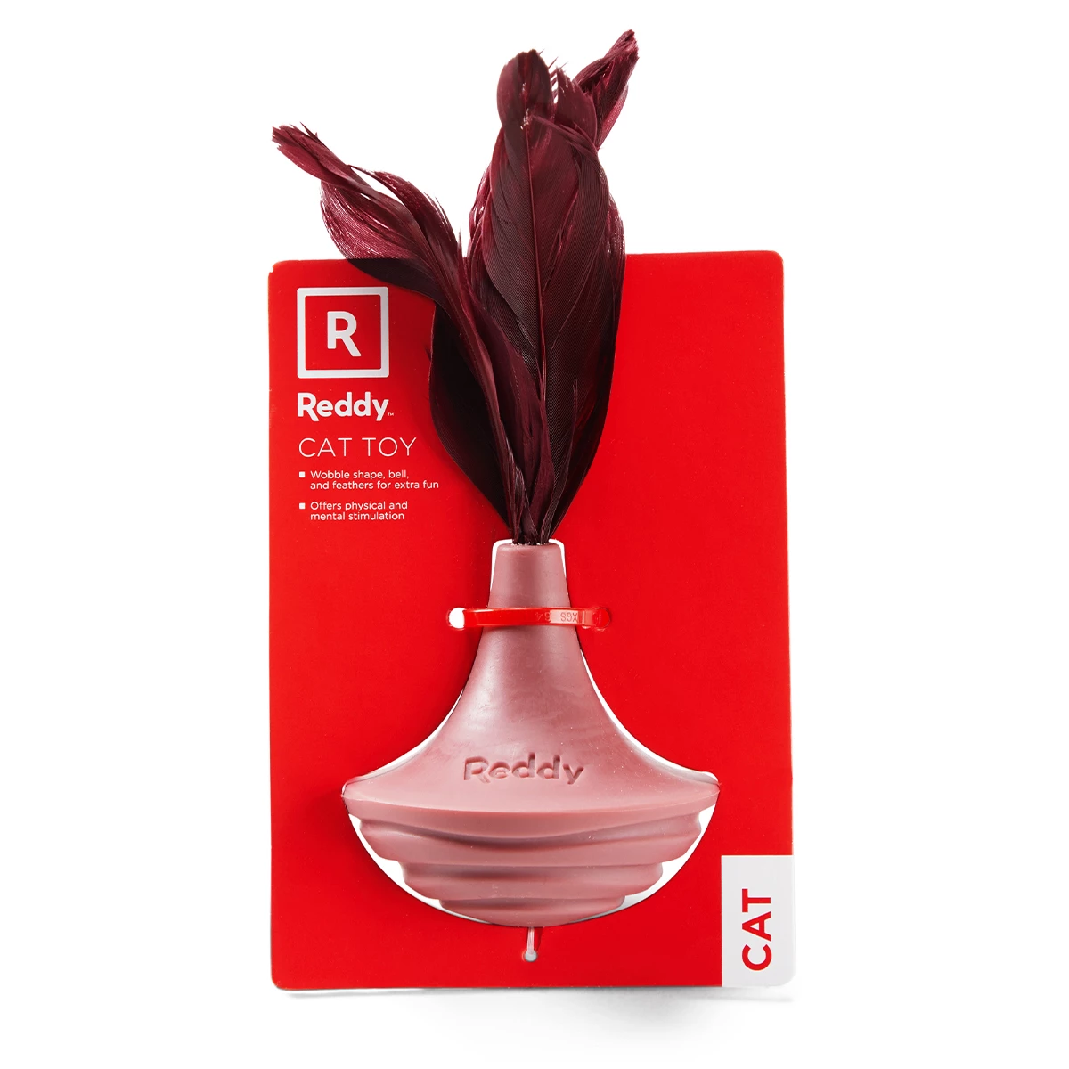 Reddy Cat Juguete Wooble De Caucho Para Gato Color Vino, Unitalla 1 Reddy Cat Juguete Wooble De Caucho Para Gato Color Vino, Unitalla