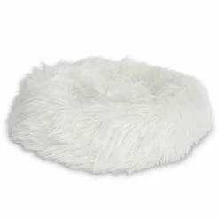 EveryYay SnoozeFest Cama Con Forma De Dona De Peluche Para Gato Color Blanco
