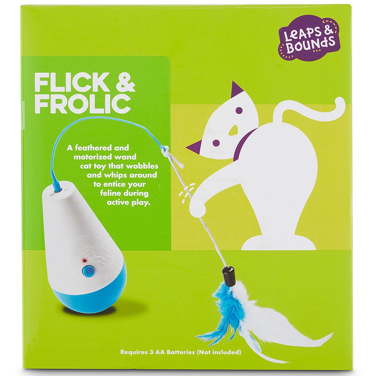 Leaps & Bounds Varita Electrónica Tambaleante Para Gato, Blanco 1 Leaps & Bounds Varita Electrónica Tambaleante Para Gato, Blanco