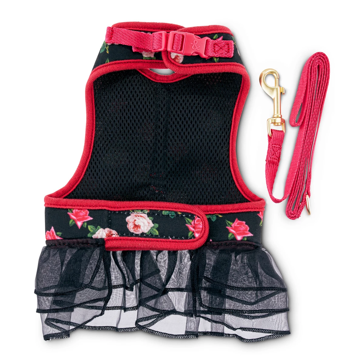 Bond & Co Set Arnés Y Correa Diseño Flores Con Moño Para Gato, Negro 2 Bond & Co Set Arnés Y Correa Diseño Flores Con Moño Para Gato, Negro - Image 2