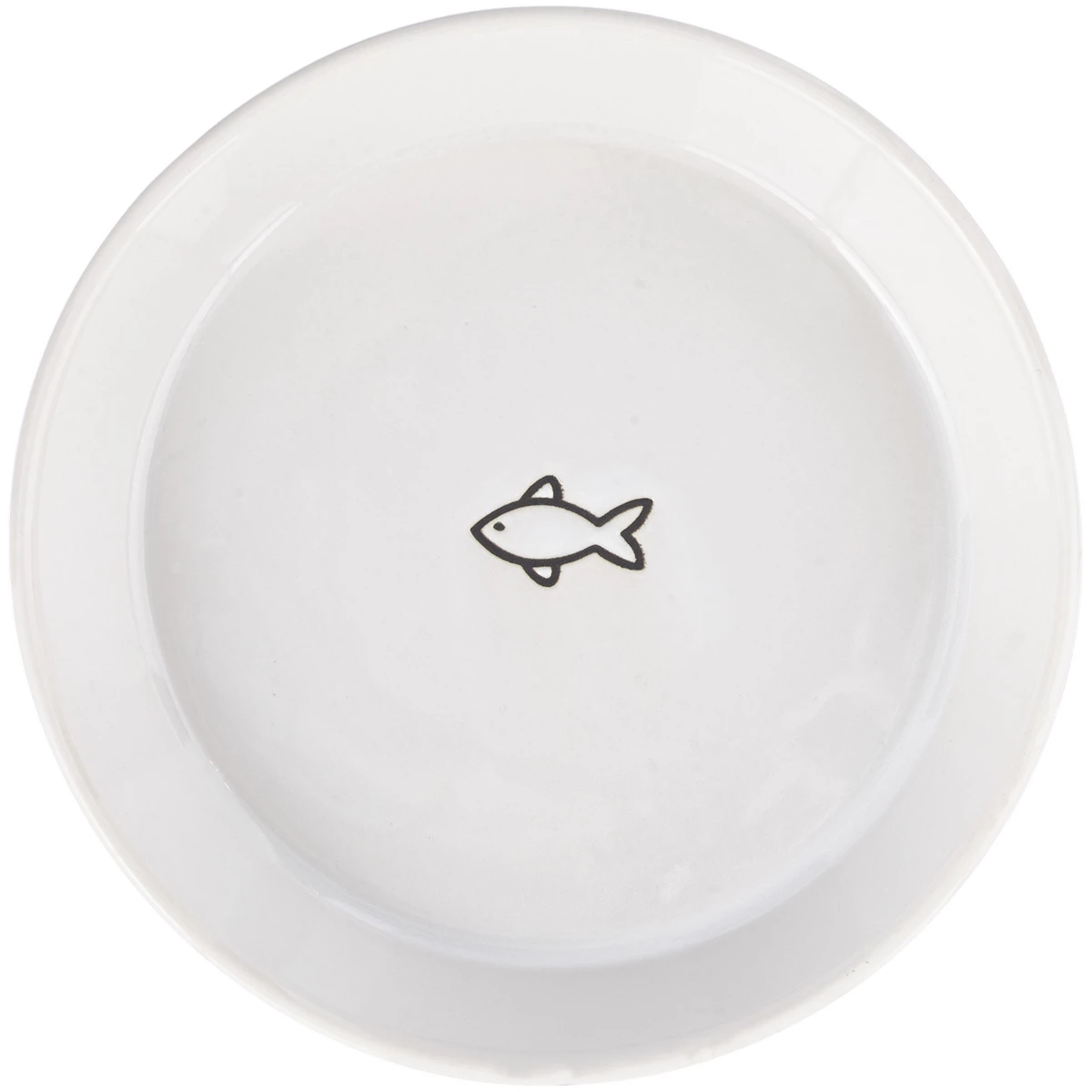 Harmony Tazón Cerámica Decorado Pez Blanco Para Gato 2 Harmony Tazón Cerámica Decorado Pez Blanco Para Gato - Image 2