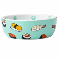 Pet Rageous Tazón De Cerámica Sushi, 1/4 Taza