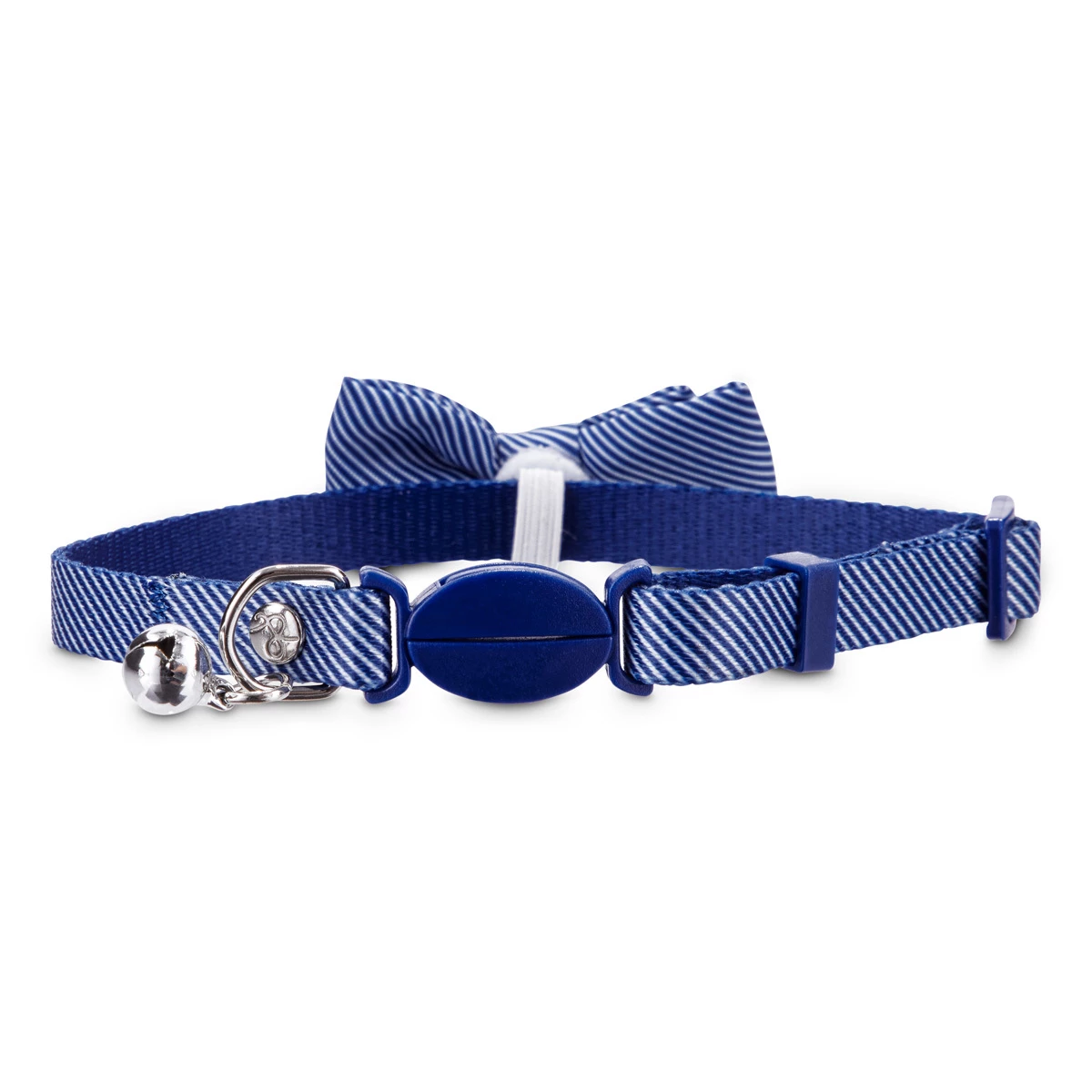 Bond & Co Collar Con Broche De Seguridad Diseño Sersucker Con Moño Para Gato Color Azul 2 Bond & Co Collar Con Broche De Seguridad Diseño Sersucker Con Moño Para Gato Color Azul - Image 2