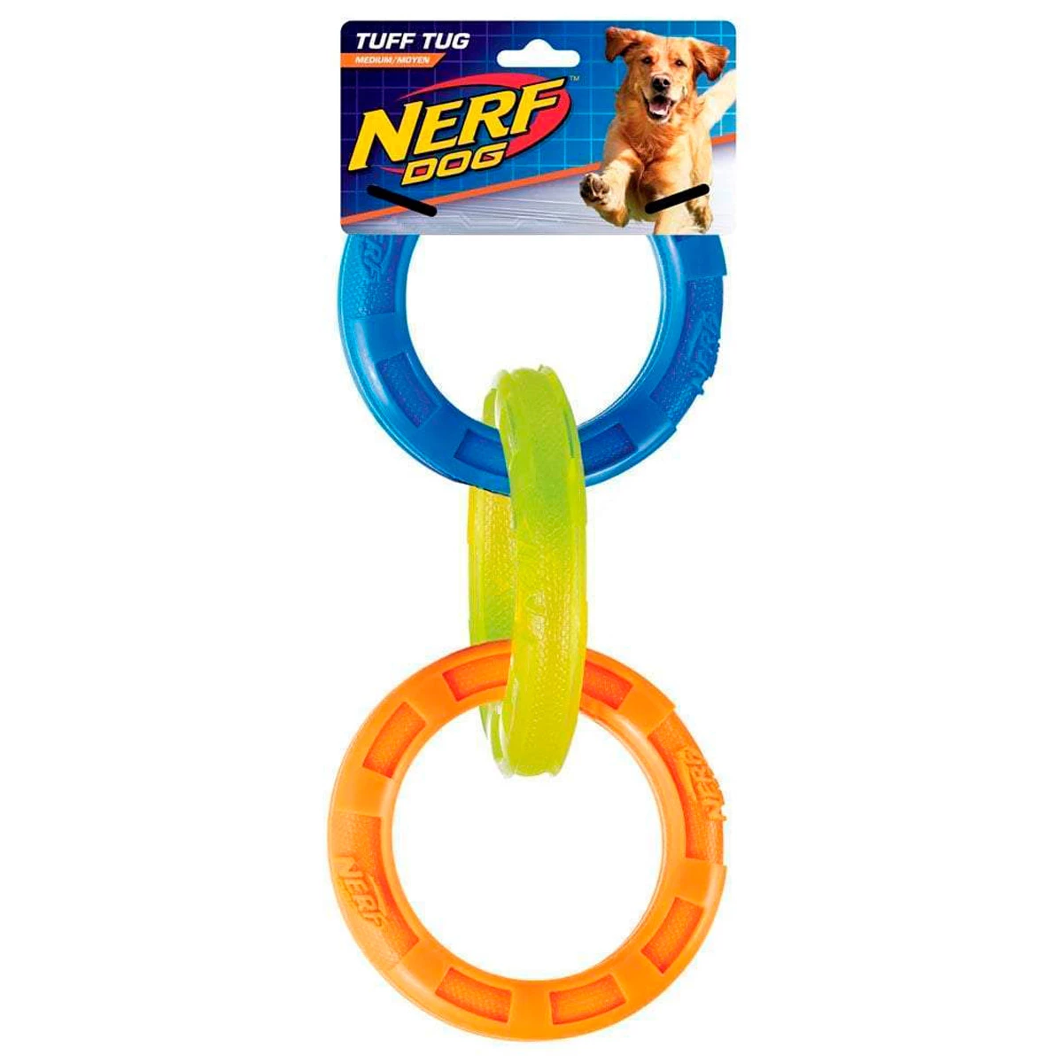 Nerf Juguete Diseño Aros Multicolor Para Perro, 29 Cm 2 Nerf Juguete Diseño Aros Multicolor Para Perro, 29 Cm - Image 2