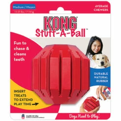 Kong Juguete De Caucho Stuff A Ball Rojo Para Perro