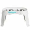You & Me Comedero Elevado Doble Blanco Para Perro, 7.5 Tazas