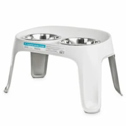 You & Me Comedero Elevado Doble Blanco Para Perro, 7.5 Tazas -Tropiclean Shop medias 1352