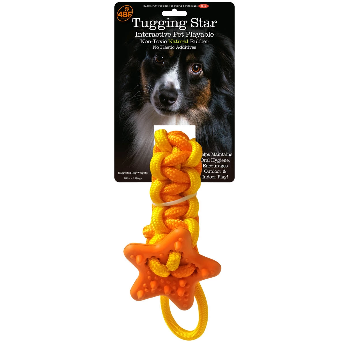 4BF Juguete De Hule Tugging Star Naranja Para Perro 1 4BF Juguete De Hule Tugging Star Naranja Para Perro