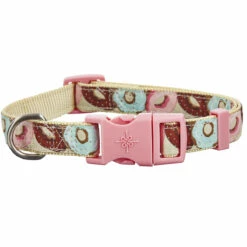 Good2Go Collar Beige Diseño Donas Con Broche Rosa Para Perro, Chico