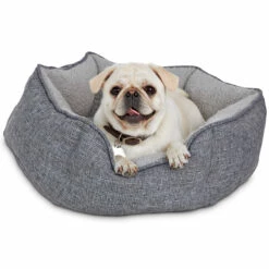 EveryYay Cama Hexagonal Con Bordes Elevados Color Gris Para Perro, Chico -Tropiclean Shop medias 1410