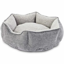 EveryYay Cama Hexagonal Con Bordes Elevados Color Gris Para Perro, Chico -Tropiclean Shop medias 1411