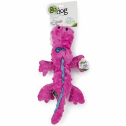 GoDog Cocodrilo De Peluche Rosa Durable, Grande