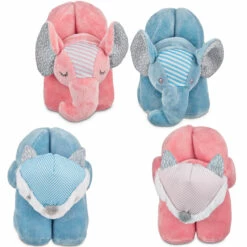 Leaps & Bounds Rompecabezas De Peluche Little Minds Elefante O Zorro Para Cachorro, Chico