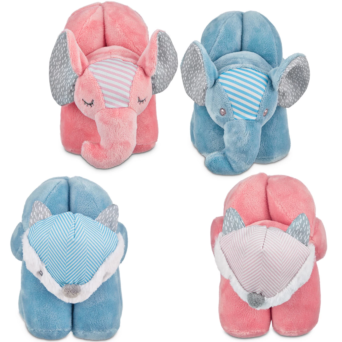 Leaps & Bounds Rompecabezas De Peluche Little Minds Elefante O Zorro Para Cachorro, Chico 1 Leaps & Bounds Rompecabezas De Peluche Little Minds Elefante O Zorro Para Cachorro, Chico
