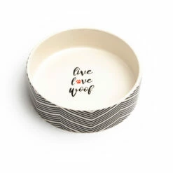 ParkLife Tazón De Cerámica Zigzag Gris, 2 Tazas