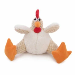 GoDog Juguete De Peluche Resistente Gallo Pach贸n Para Perro, Chico