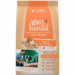 WholeHearted Alimento Natural Para Perro Todas Las Edades Receta Pollo Y Arroz Integral, 13.6 Kg