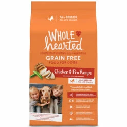 WholeHearted Libre De Granos Alimento Natural Para Perro Todas Las Edades Receta Pollo Y Chícharo, 11 Kg