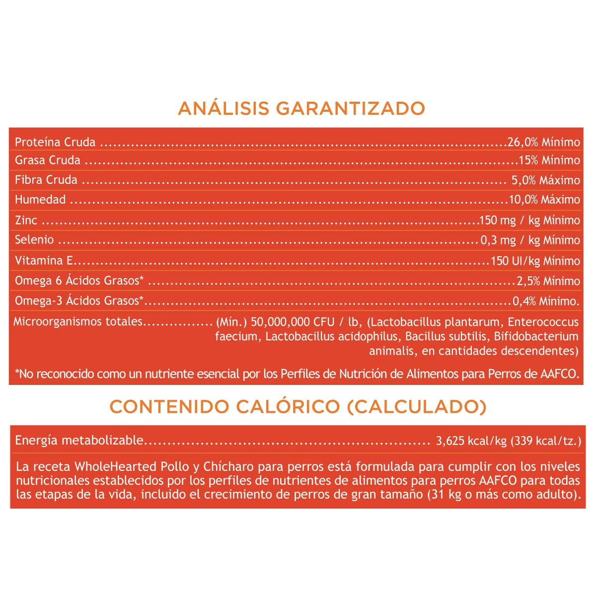 WholeHearted Libre De Granos Alimento Natural Para Perro Todas Las Edades Receta Pollo Y Chícharo, 11 Kg 8 WholeHearted Libre De Granos Alimento Natural Para Perro Todas Las Edades Receta Pollo Y Chícharo, 11 Kg - Image 8