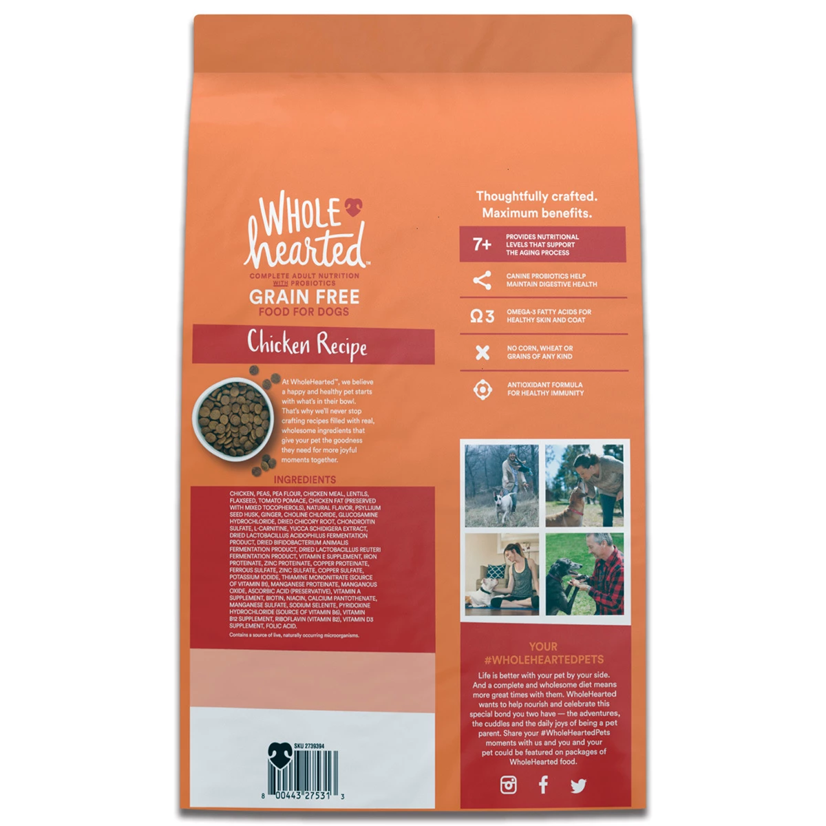 WholeHearted Libre De Granos Alimento Natural Para Perro Senior Todas Las Razas Receta Pollo, 11.4 Kg 2 WholeHearted Libre De Granos Alimento Natural Para Perro Senior Todas Las Razas Receta Pollo, 11.4 Kg - Image 2