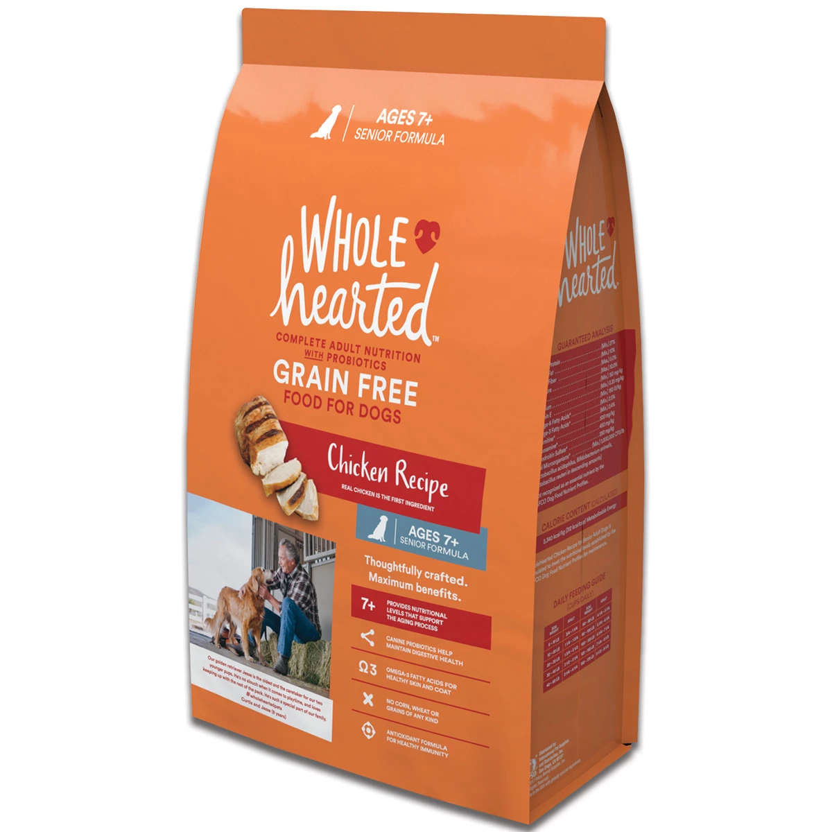 WholeHearted Libre De Granos Alimento Natural Para Perro Senior Todas Las Razas Receta Pollo, 11.4 Kg 3 WholeHearted Libre De Granos Alimento Natural Para Perro Senior Todas Las Razas Receta Pollo, 11.4 Kg - Image 3