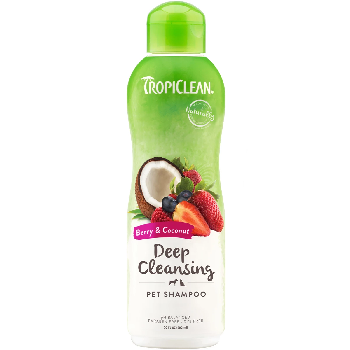 Tropiclean Shampoo De Limpieza Profunda Con Aroma A Coco Y Frutos Rojos Para Perro Y Gato, 592 Ml 1 Tropiclean Shampoo De Limpieza Profunda Con Aroma A Coco Y Frutos Rojos Para Perro Y Gato, 592 Ml