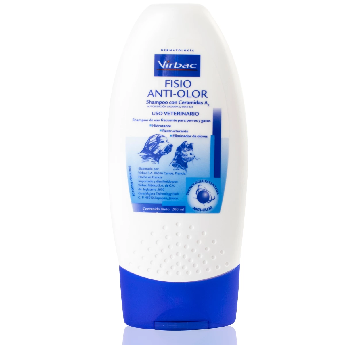 Virbac Fisio Anti-Olor Shampoo Con Ceramidas A2 Para Perro Y Gato, 200 Ml 1 Virbac Fisio Anti-Olor Shampoo Con Ceramidas A2 Para Perro Y Gato, 200 Ml
