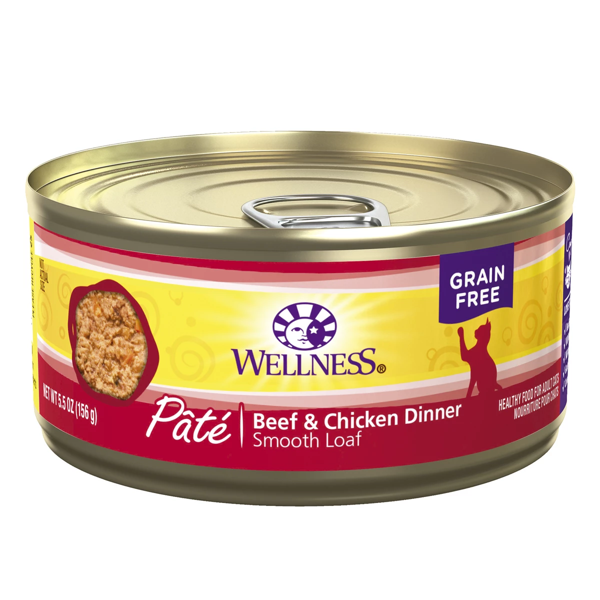 Wellness Complete Health Alimento Natural Para Gato Receta Paté De Res/Pollo, 156 G 1 Wellness Complete Health Alimento Natural Para Gato Receta Paté De Res/Pollo, 156 G