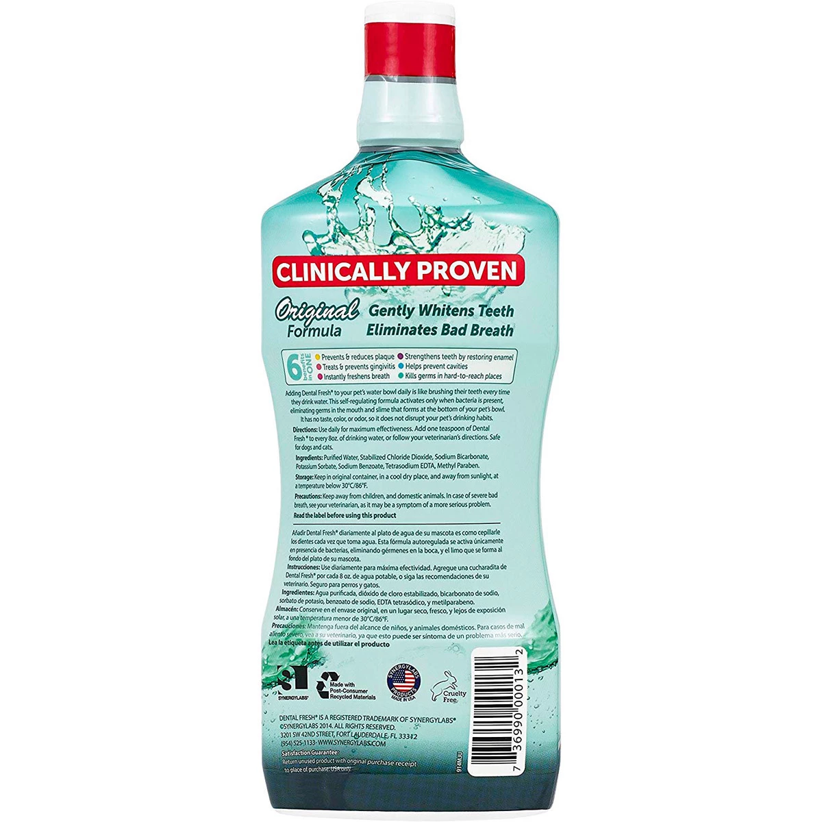 Synergy Labs Inc Dental Fresh Enjuague Bucal Para Perro Y Gato, 946 Ml 3 Synergy Labs Inc Dental Fresh Enjuague Bucal Para Perro Y Gato, 946 Ml - Image 3