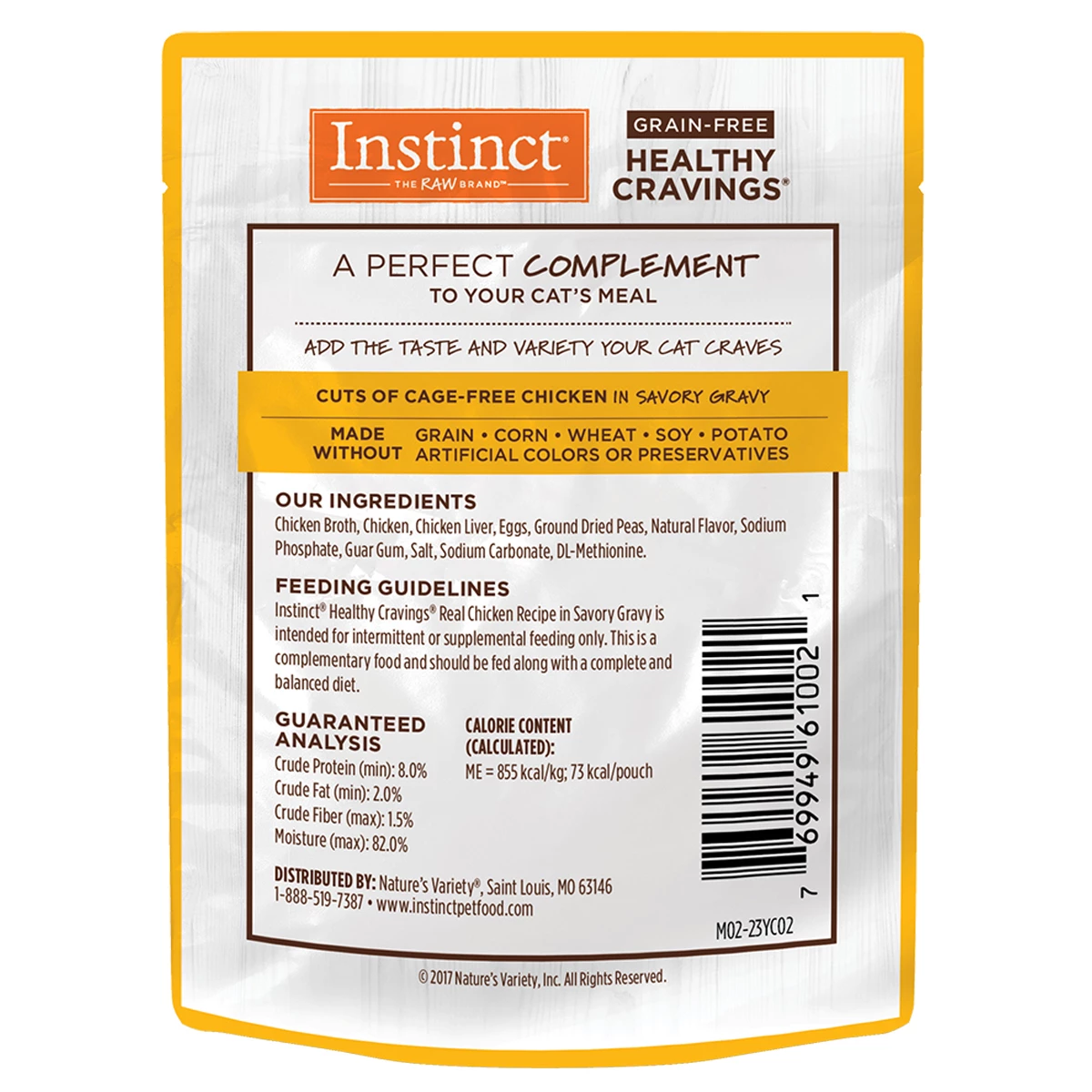 Instinct Antojos Saludables Topping Natural Para Gato Adulto Receta Pollo, 85 G 2 Instinct Antojos Saludables Topping Natural Para Gato Adulto Receta Pollo, 85 G - Image 2