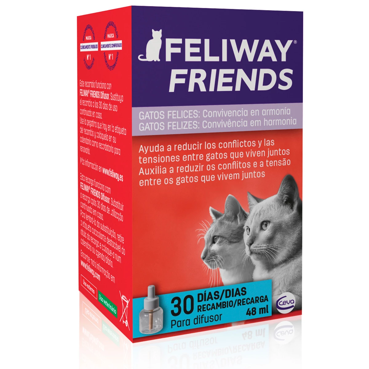 Feliway Friends Repuesto Para Difusor Para Gato, 48 Ml 1 Feliway Friends Repuesto Para Difusor Para Gato, 48 Ml